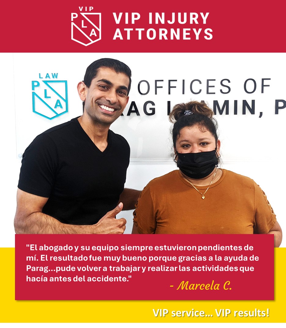 Cliente satisfecho comparte su testimonio sobre VIP Injury Attorneys después de un accidente de auto.